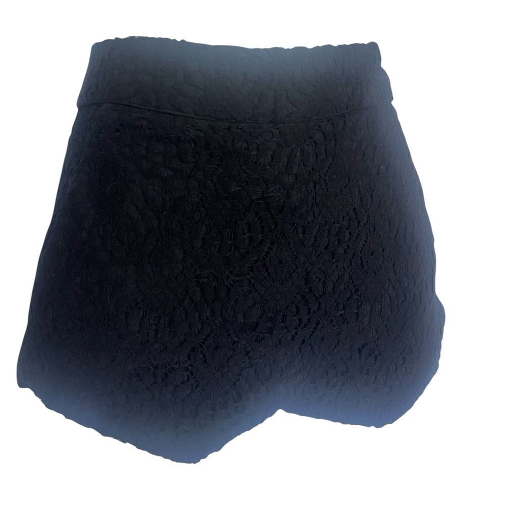 Skort Short Skirt with Lace Overlay Mini Skirt